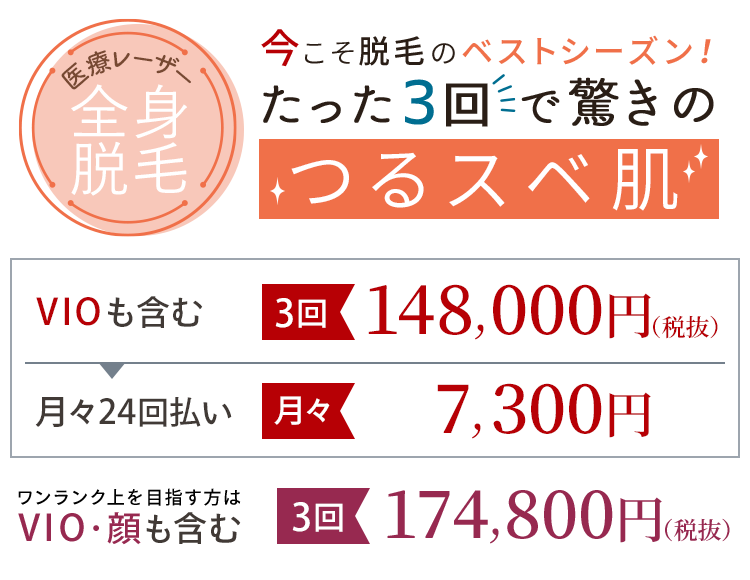 医療レーザー全身脱毛