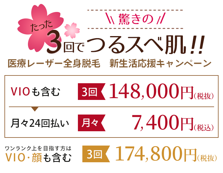 医療レーザー全身脱毛