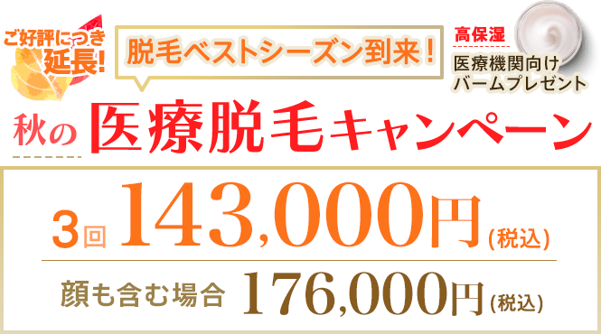 銀座ファインケアクリニック（渋谷院・銀座院）の医療レーザー全身脱毛、VIOも含みます！医療レーザー3回148000円　顔も含むと174800円