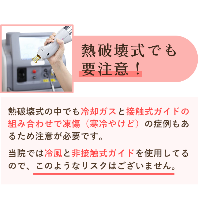 熱破壊式でも要注意